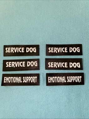 PATCH SET Service Dog & Emotional Support for Harnesses NEW size 2” X  6”